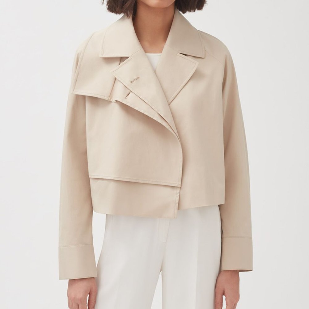 NWT Cuyana Cropped Trench - Dune